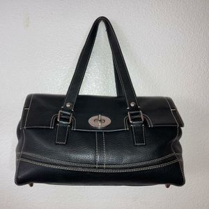 Black leather purse